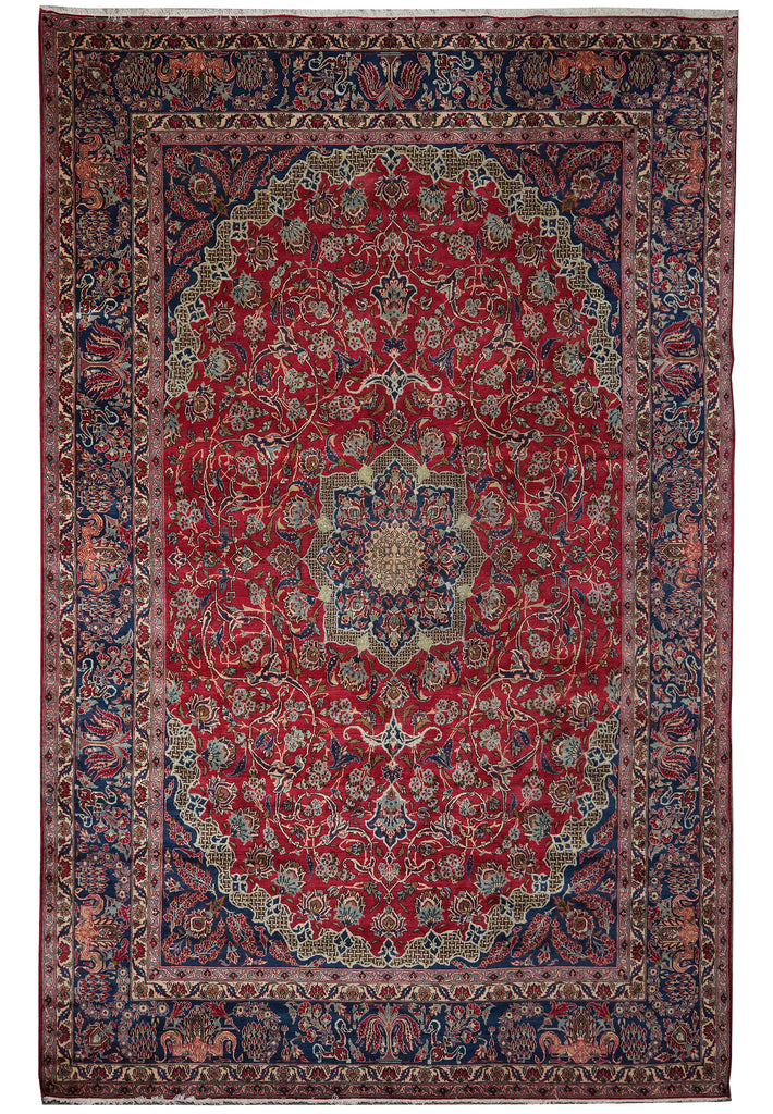 10.8 x 16.9 Authentic Persian Tabriz Rug Traditional 1980's  #F-5000