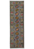 Load image into Gallery viewer, 10 Feet Runner Afghan Kazak Rug Slate Blue Gray #F-3271