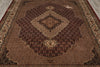 Load image into Gallery viewer, 8 x 9.6 Burgundy Mahi Tabriz Wool and Silk Quality Handmade Area Rug #F-4461