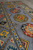 Load image into Gallery viewer, 10 Feet Runner Afghan Kazak Rug Slate Blue Gray #F-3271