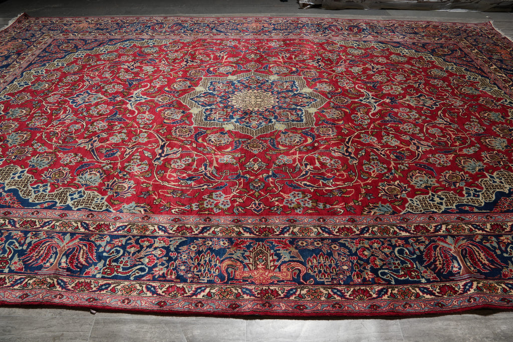 10.8 x 16.9 Authentic Persian Tabriz Rug Traditional 1980's  #F-5000
