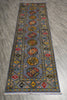 Load image into Gallery viewer, 10 Feet Runner Afghan Kazak Rug Slate Blue Gray #F-3271