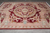Load image into Gallery viewer, 9.2 x 12 Handmade French Savonnerie Rug Burgundy #F-4161
