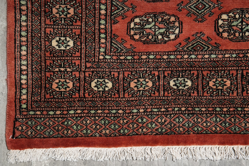 4 x 6 New Jaldar Rug Hand-Knotted Pakistan Rug Copper Brown #F-3113