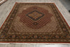 Load image into Gallery viewer, 8.1 x 10 Rust Mahi Tabriz High Quality Handmade Wool And Silk Rug #F-4462