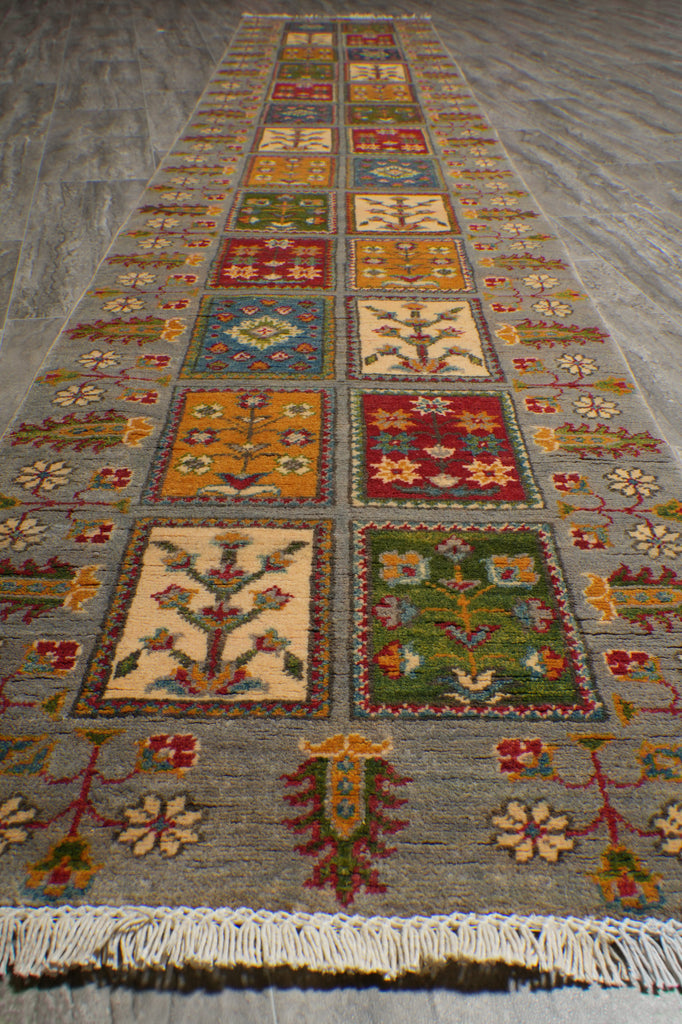 11.5 Feet Handmade Afghan Runner Garden #F-3287