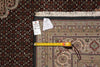 Load image into Gallery viewer, 8.3 x 10.3 Black Mahi Tabriz Carpet Quality Wool And Silk Area Rug #F-4463