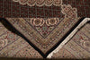 Load image into Gallery viewer, 8.3 x 10.3 Black Mahi Tabriz Carpet Quality Wool And Silk Area Rug #F-4463