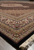 Load image into Gallery viewer, 8.3 x 10.3 Black Mahi Tabriz Carpet Quality Wool And Silk Area Rug #F-4463