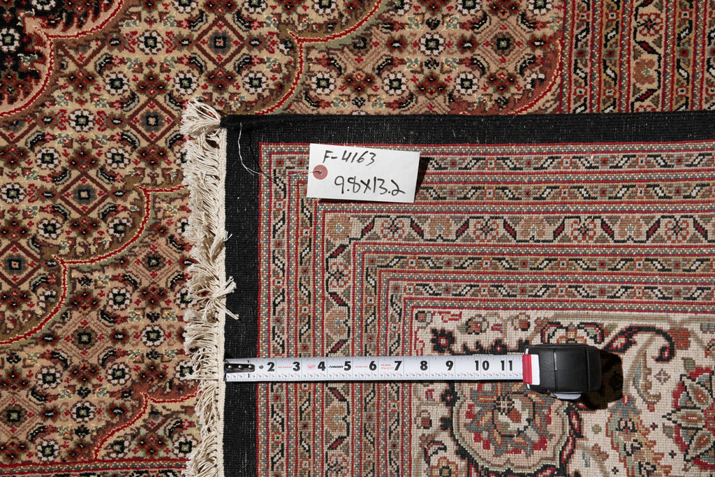 9.8 x 13.2 Wool and Silk Mahi Tabriz Rug #F-4163