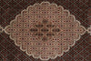 Load image into Gallery viewer, 8.3 x 10.3 Black Mahi Tabriz Carpet Quality Wool And Silk Area Rug #F-4463
