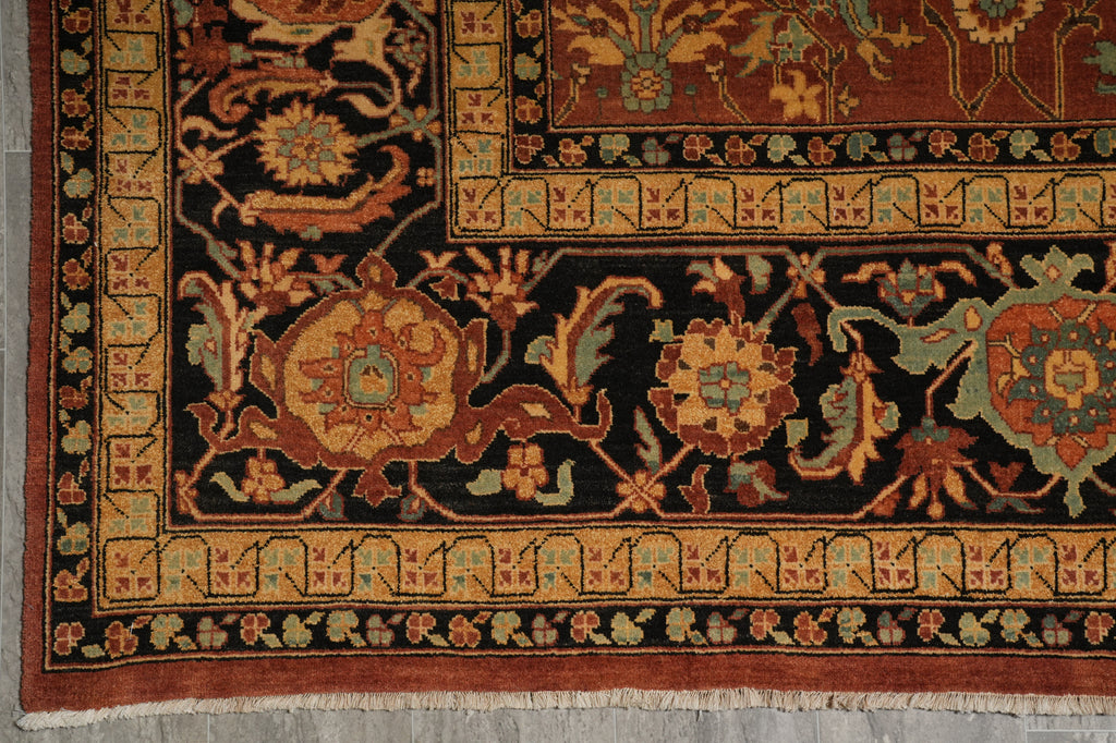 9.2 x 12.5 Top Quailty Agra Rug Fine Wool Veggie Dye - view 14