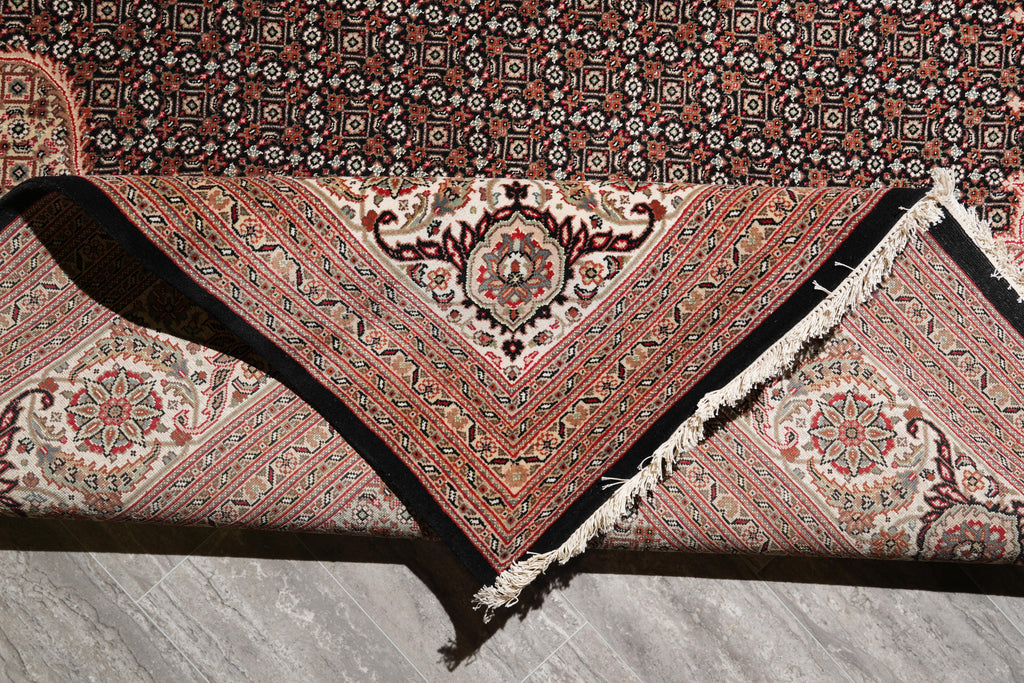 9.8 x 13.2 Wool and Silk Mahi Tabriz Rug #F-4163