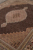 Load image into Gallery viewer, 8.3 x 10.3 Black Mahi Tabriz Carpet Quality Wool And Silk Area Rug #F-4463