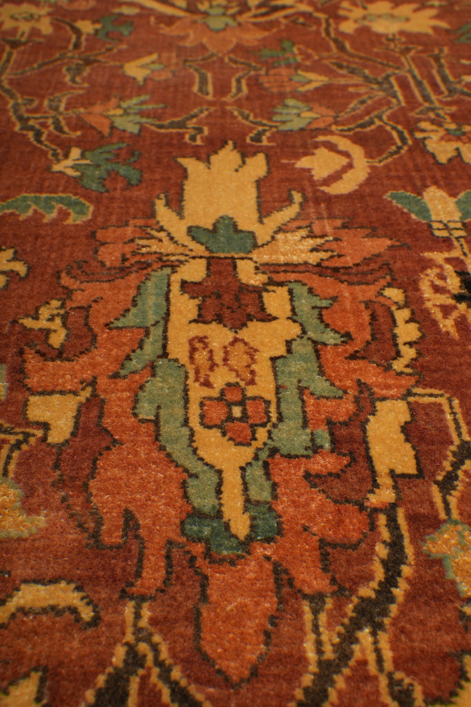 9.2 x 12.5 Top Quailty Agra Rug Fine Wool Veggie Dye - view 7
