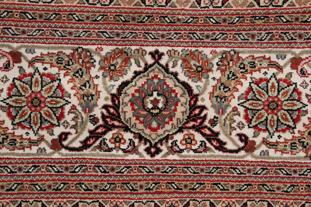 9.8 x 13.2 Wool and Silk Mahi Tabriz Rug #F-4163
