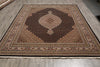 Load image into Gallery viewer, 8.3 x 10.3 Black Mahi Tabriz Carpet Quality Wool And Silk Area Rug #F-4463