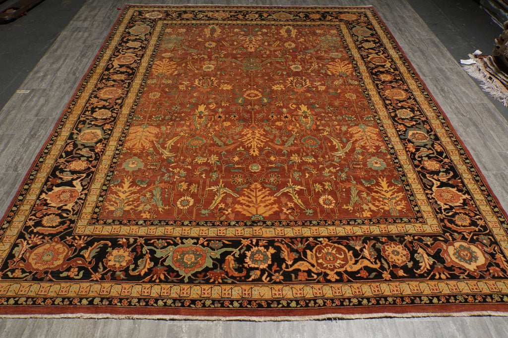 9.2 x 12.5 Top Quailty Agra Rug Fine Wool Veggie Dye - view 3