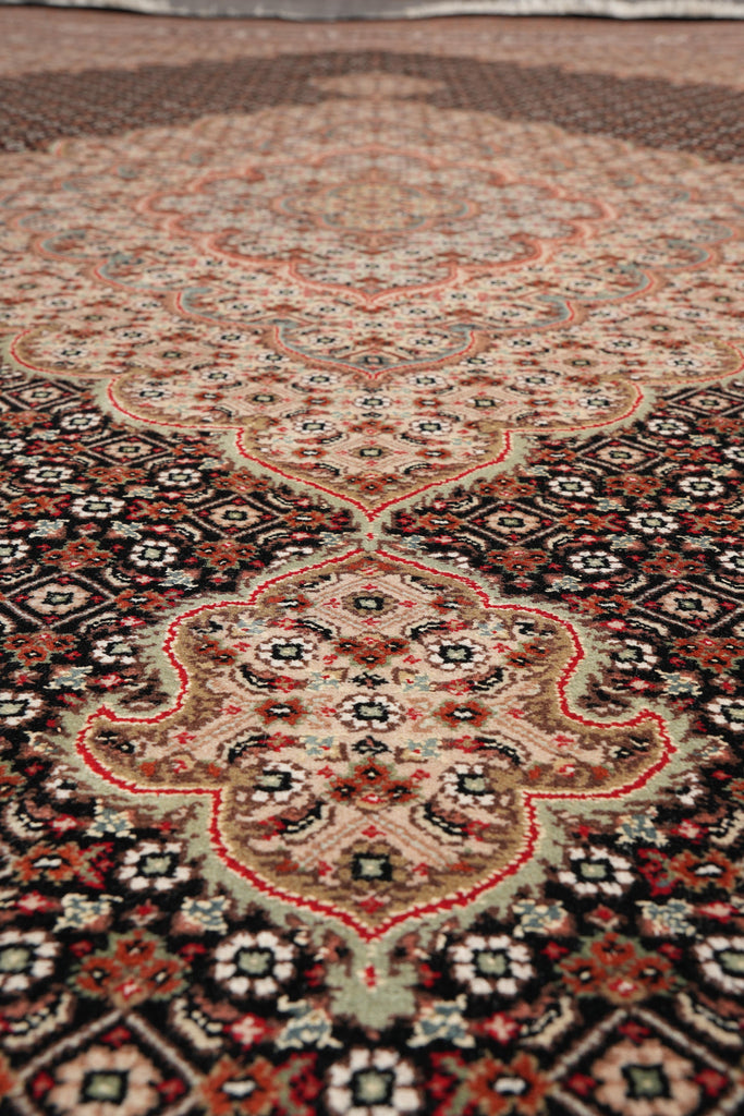 9.8 x 13.2 Wool and Silk Mahi Tabriz Rug #F-4163