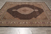Load image into Gallery viewer, 8.3 x 10.3 Black Mahi Tabriz Carpet Quality Wool And Silk Area Rug #F-4463
