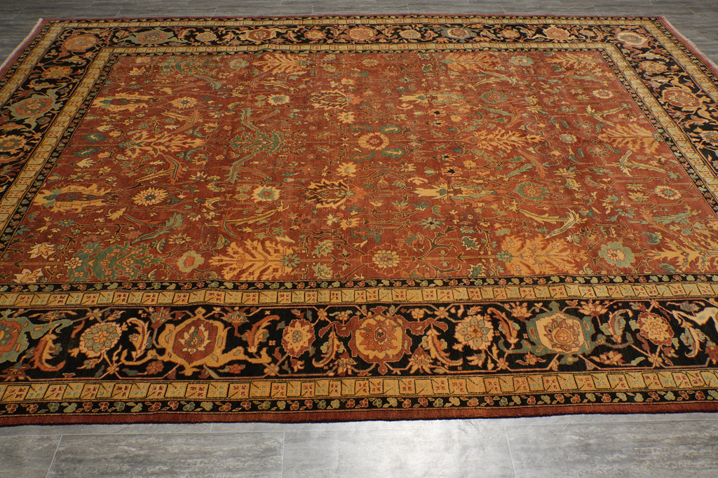 9.2 x 12.5 Top Quailty Agra Rug Fine Wool Veggie Dye - view 5