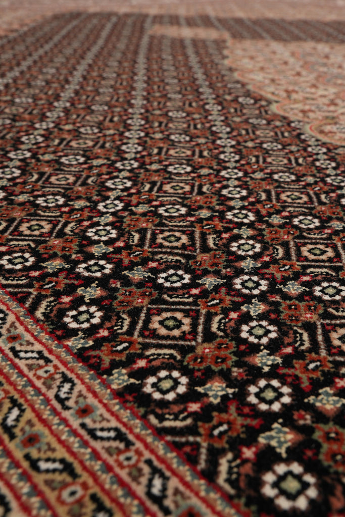9.8 x 13.2 Wool and Silk Mahi Tabriz Rug #F-4163