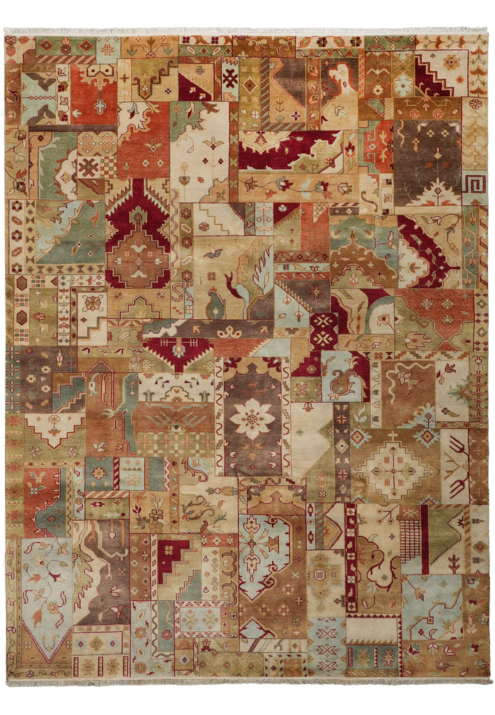 8.8 x 11.3 New Handmade Rug Patch Pattern