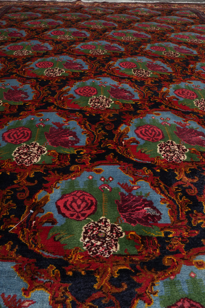 8 x 11 Authentic Persian Bijar Floral Fine Weave Denase Quality Wool Floral Bakhtiar Pattern #F-3110