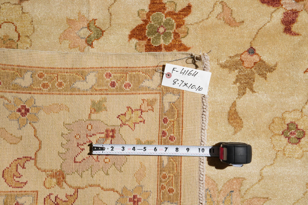 8.7 x 10.10 Handmade Agra Rug Neutral #F-4164