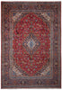 Load image into Gallery viewer, 10 x 13 Persian Hand-Knotted Kashan Rug Red Blue Traditional #F-3116