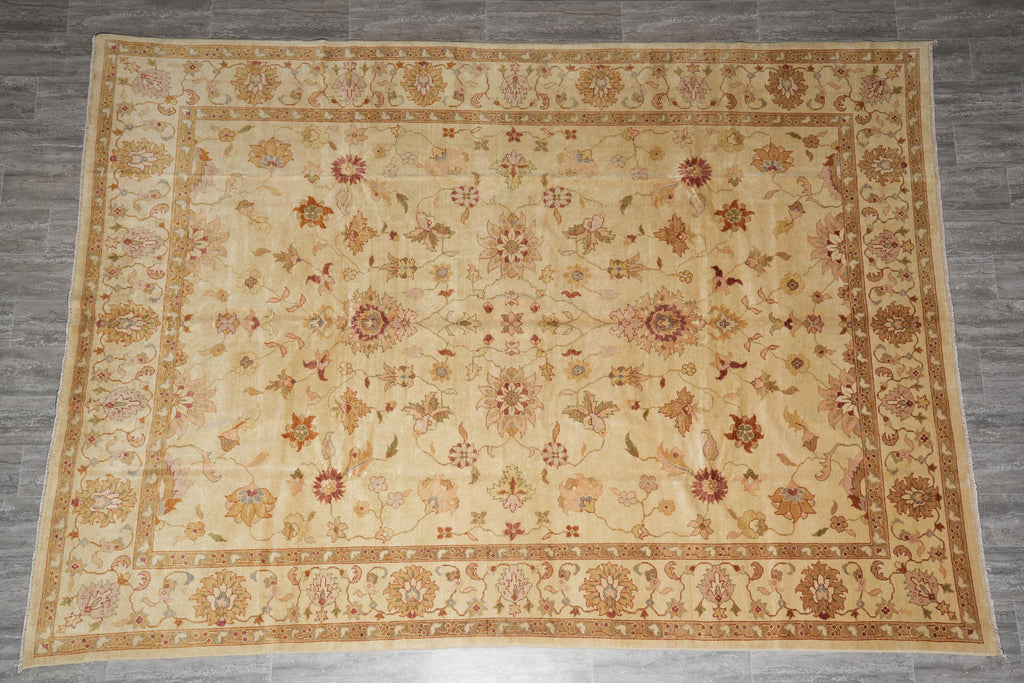 8.7 x 10.10 Handmade Agra Rug Neutral #F-4164