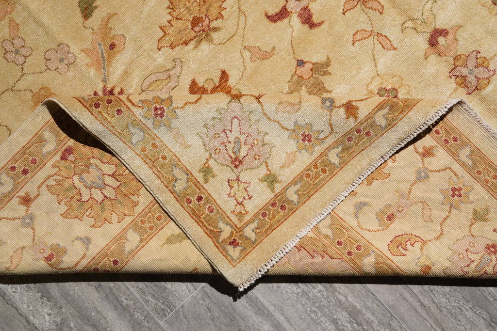 8.7 x 10.10 Handmade Agra Rug Neutral #F-4164