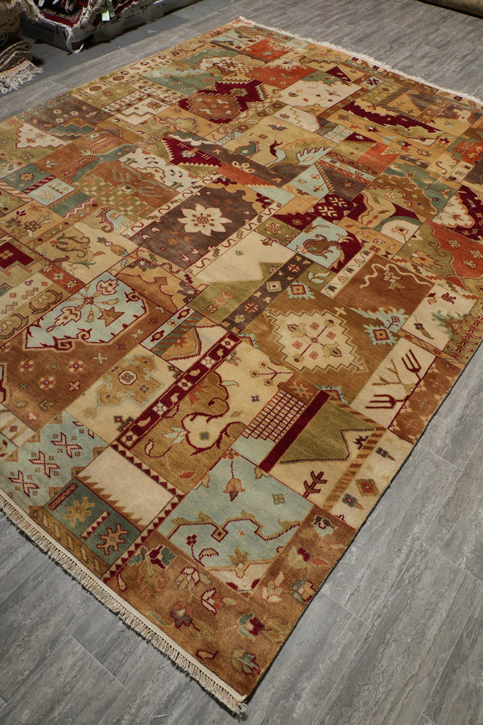 8.8 x 11.3 New Handmade Rug Patch Pattern - view 5