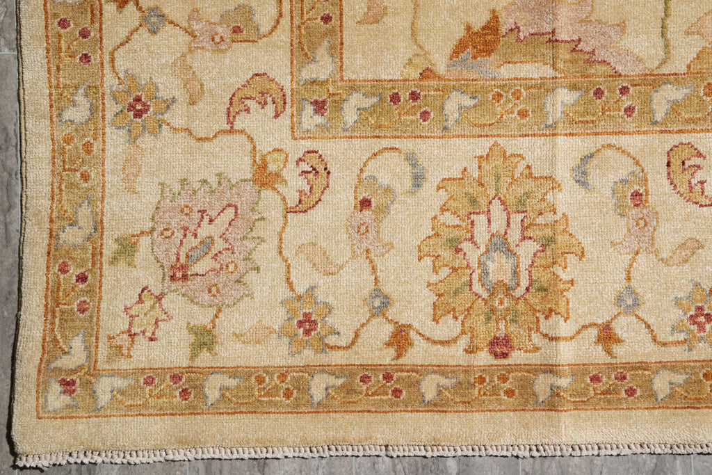 8.7 x 10.10 Handmade Agra Rug Neutral #F-4164