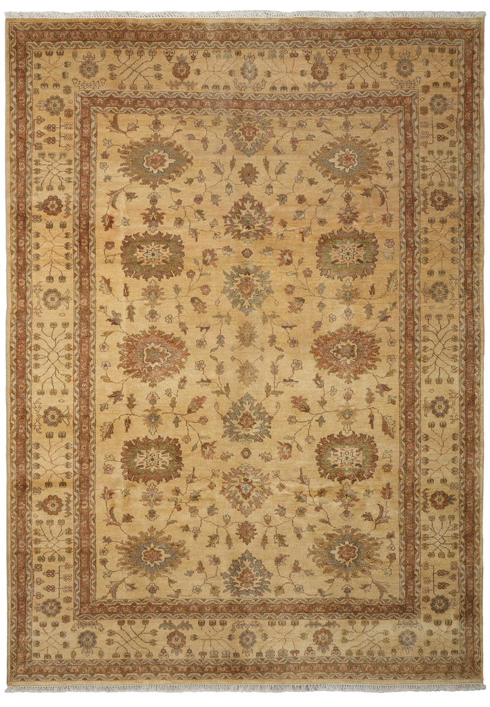8 x 11.5 New Oushak Rug Fine Wool Neutral