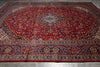 Load image into Gallery viewer, 10 x 13 Persian Hand-Knotted Kashan Rug Red Blue Traditional #F-3116