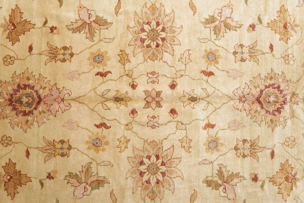 8.7 x 10.10 Handmade Agra Rug Neutral #F-4164