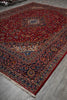 Load image into Gallery viewer, 10 x 13 Persian Hand-Knotted Kashan Rug Red Blue Traditional #F-3116