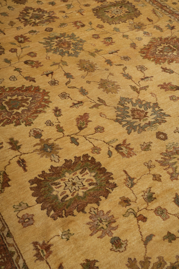 8 x 11.5 New Oushak Rug Fine Wool Neutral - view 7