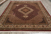 Load image into Gallery viewer, 8.2 x 10 High Quality Wool and Silk Dense and Lustrous Handmade Tabriz Mahi Rug Ruby Burgundy #F-4465