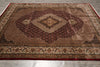Load image into Gallery viewer, 8.2 x 10 High Quality Wool and Silk Dense and Lustrous Handmade Tabriz Mahi Rug Ruby Burgundy #F-4465