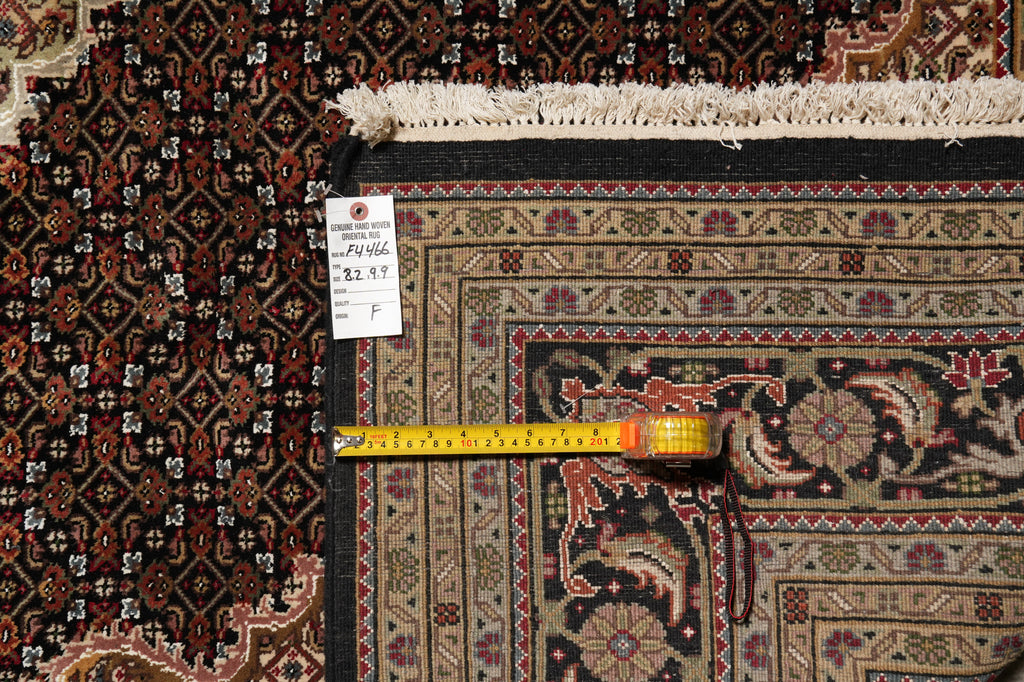 8.2 x 9.9 Beautiful Quality Wool and Silk Handmade Mahi Tabriz Rug #F-4466