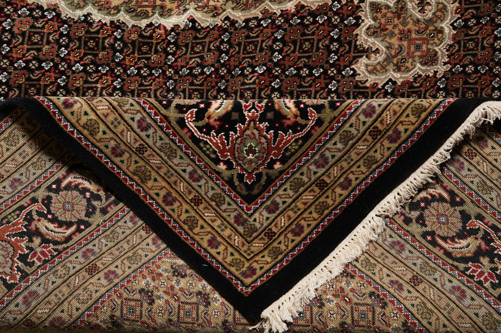 8.2 x 9.9 Beautiful Quality Wool and Silk Handmade Mahi Tabriz Rug #F-4466