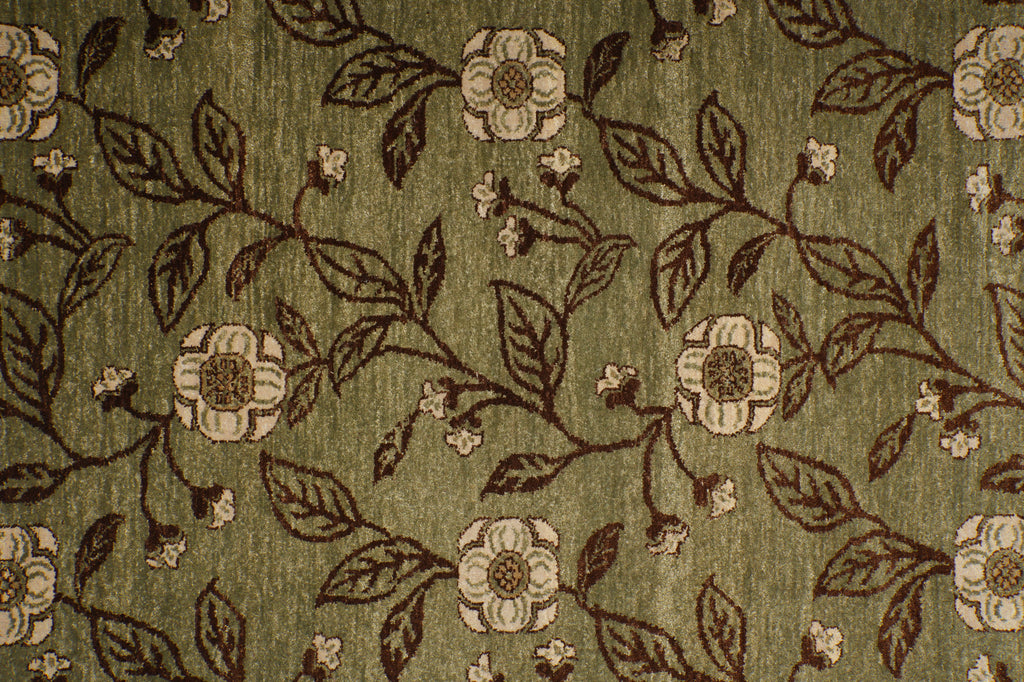 9 x 11.7 Sage Green Vegetable Dyed Chobi Transitional Modern Rug - view 7