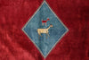Load image into Gallery viewer, 7 x 10.3 Silk Handmade Gabba Rug #F-4165