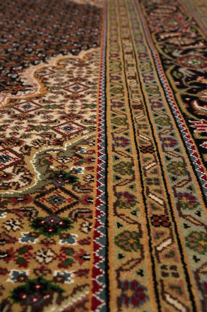 8.2 x 9.9 Beautiful Quality Wool and Silk Handmade Mahi Tabriz Rug #F-4466