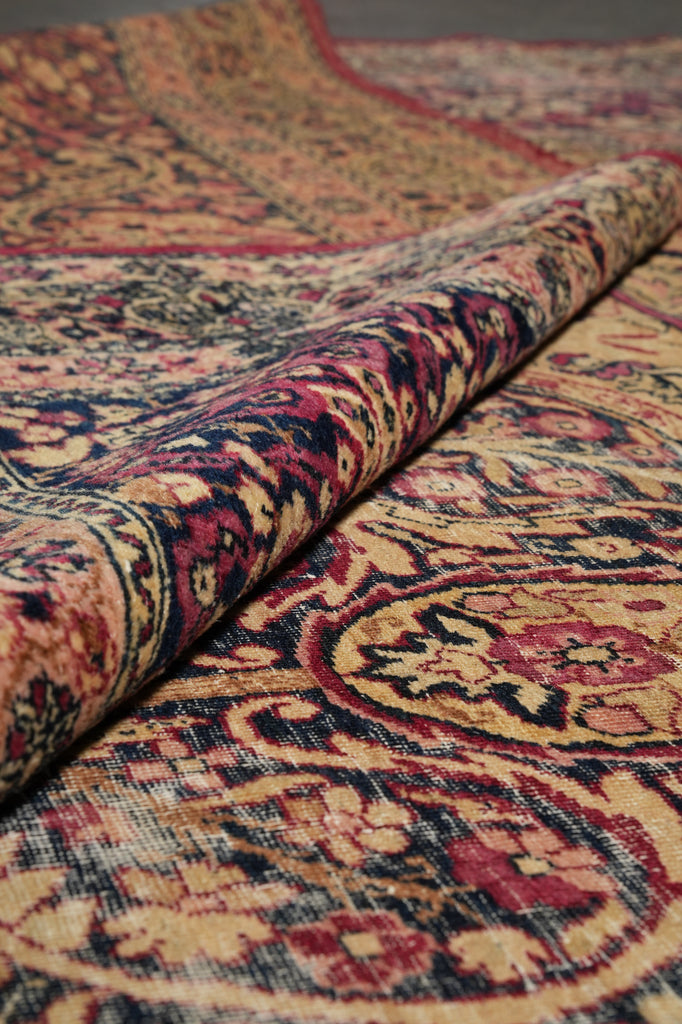 13.6 x 16 Signed Authentic Antique Persian Kermanshah Rug 1930's #F-3117