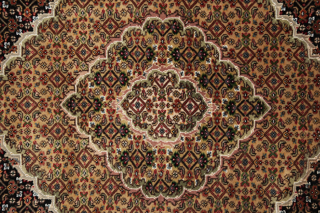 8.2 x 9.9 Beautiful Quality Wool and Silk Handmade Mahi Tabriz Rug #F-4466