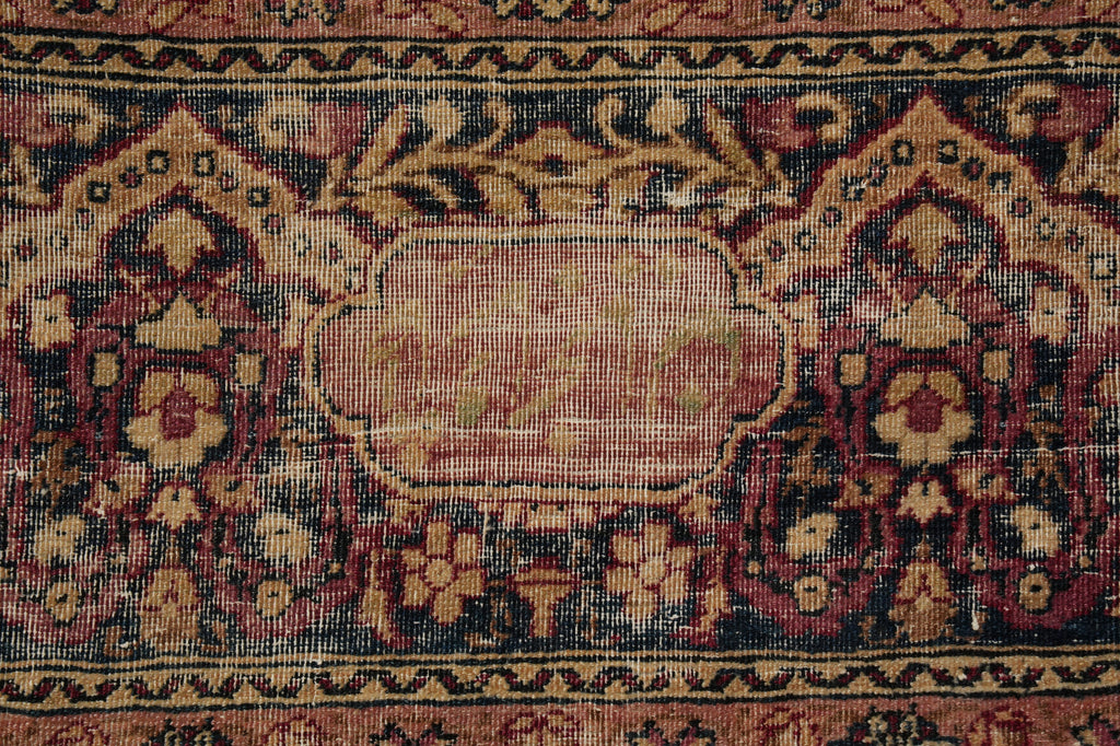 13.6 x 16 Signed Authentic Antique Persian Kermanshah Rug 1930's #F-3117