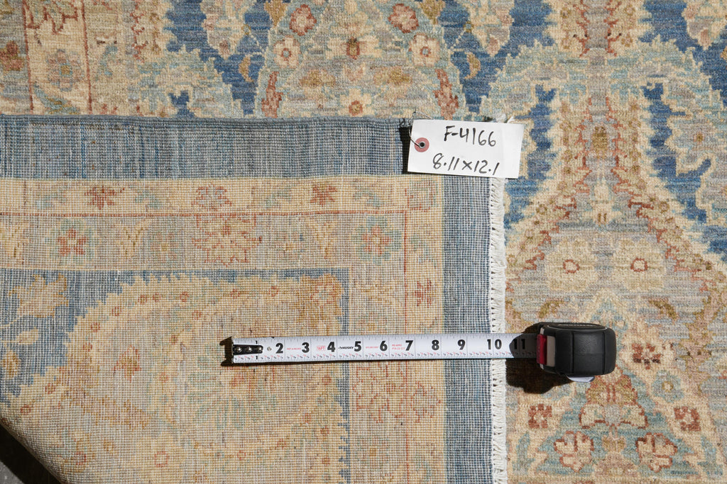 8.11 x 12.1 Chobi Zigler Peshawar Neutral Rug Transitional #F-4166